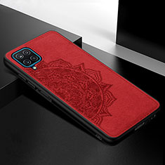 Funda Silicona Carcasa Ultrafina Goma con Magnetico S05D para Samsung Galaxy A12 Nacho Rojo