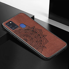 Funda Silicona Carcasa Ultrafina Goma con Magnetico S05D para Samsung Galaxy A21s Marron