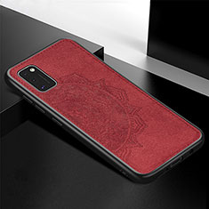 Funda Silicona Carcasa Ultrafina Goma con Magnetico S05D para Samsung Galaxy A41 Rojo