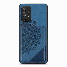 Funda Silicona Carcasa Ultrafina Goma con Magnetico S05D para Samsung Galaxy A52 4G Azul