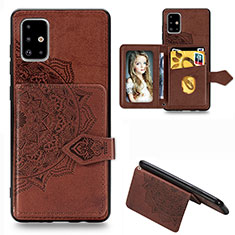 Funda Silicona Carcasa Ultrafina Goma con Magnetico S05D para Samsung Galaxy A71 5G Marron