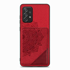 Funda Silicona Carcasa Ultrafina Goma con Magnetico S05D para Samsung Galaxy A72 4G Rojo