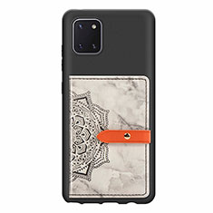 Funda Silicona Carcasa Ultrafina Goma con Magnetico S05D para Samsung Galaxy A81 Negro