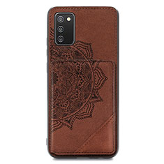 Funda Silicona Carcasa Ultrafina Goma con Magnetico S05D para Samsung Galaxy F02S SM-E025F Marron