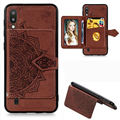 Funda Silicona Carcasa Ultrafina Goma con Magnetico S05D para Samsung Galaxy M10 Marron