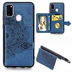 Funda Silicona Carcasa Ultrafina Goma con Magnetico S05D para Samsung Galaxy M21 Azul