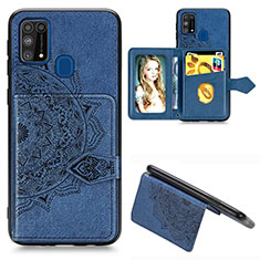 Funda Silicona Carcasa Ultrafina Goma con Magnetico S05D para Samsung Galaxy M31 Azul