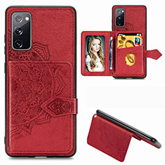 Funda Silicona Carcasa Ultrafina Goma con Magnetico S05D para Samsung Galaxy S20 FE (2022) 5G Rojo