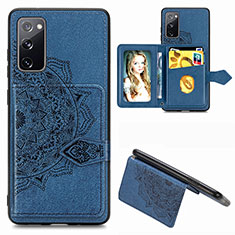 Funda Silicona Carcasa Ultrafina Goma con Magnetico S05D para Samsung Galaxy S20 Lite 5G Azul