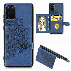 Funda Silicona Carcasa Ultrafina Goma con Magnetico S05D para Samsung Galaxy S20 Plus Azul