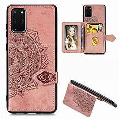 Funda Silicona Carcasa Ultrafina Goma con Magnetico S05D para Samsung Galaxy S20 Plus Oro Rosa