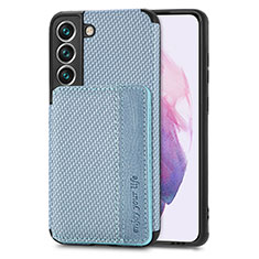 Funda Silicona Carcasa Ultrafina Goma con Magnetico S05D para Samsung Galaxy S21 5G Azul