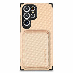 Funda Silicona Carcasa Ultrafina Goma con Magnetico S05D para Samsung Galaxy S23 Ultra 5G Oro