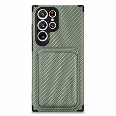 Funda Silicona Carcasa Ultrafina Goma con Magnetico S05D para Samsung Galaxy S24 Ultra 5G Verde