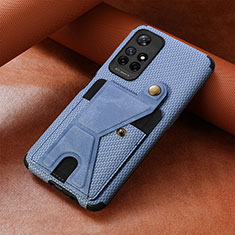 Funda Silicona Carcasa Ultrafina Goma con Magnetico S05D para Xiaomi Poco M4 Pro 5G Azul