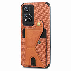 Funda Silicona Carcasa Ultrafina Goma con Magnetico S05D para Xiaomi Poco X4 NFC Marron