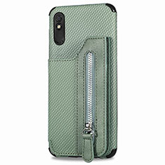 Funda Silicona Carcasa Ultrafina Goma con Magnetico S05D para Xiaomi Redmi 9A Verde