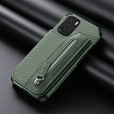 Funda Silicona Carcasa Ultrafina Goma con Magnetico S05D para Xiaomi Redmi K40 5G Verde