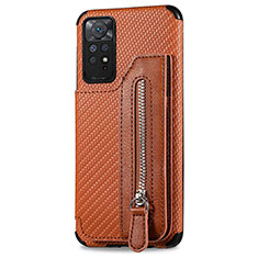 Funda Silicona Carcasa Ultrafina Goma con Magnetico S05D para Xiaomi Redmi Note 11 Pro 4G Marron