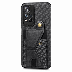 Funda Silicona Carcasa Ultrafina Goma con Magnetico S05D para Xiaomi Redmi Note 11 Pro+ Plus 5G Negro