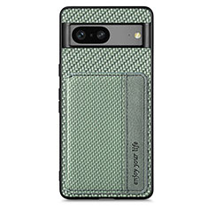 Funda Silicona Carcasa Ultrafina Goma con Magnetico S06D para Google Pixel 7a 5G Verde