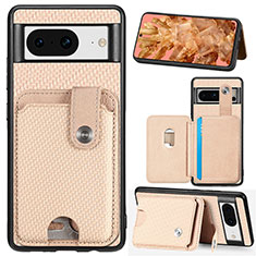 Funda Silicona Carcasa Ultrafina Goma con Magnetico S06D para Google Pixel 8 5G Oro