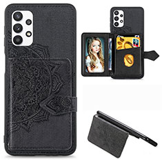 Funda Silicona Carcasa Ultrafina Goma con Magnetico S06D para Samsung Galaxy A32 5G Negro