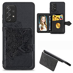 Funda Silicona Carcasa Ultrafina Goma con Magnetico S06D para Samsung Galaxy A72 4G Negro