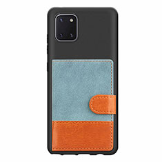 Funda Silicona Carcasa Ultrafina Goma con Magnetico S06D para Samsung Galaxy A81 Azul