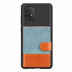 Funda Silicona Carcasa Ultrafina Goma con Magnetico S06D para Samsung Galaxy A91 Azul