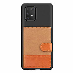 Funda Silicona Carcasa Ultrafina Goma con Magnetico S06D para Samsung Galaxy M80S Marron