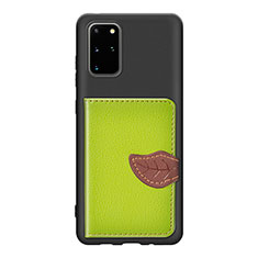 Funda Silicona Carcasa Ultrafina Goma con Magnetico S06D para Samsung Galaxy S20 Plus 5G Verde