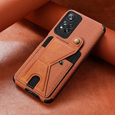 Funda Silicona Carcasa Ultrafina Goma con Magnetico S06D para Xiaomi Poco X4 NFC Marron