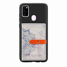 Funda Silicona Carcasa Ultrafina Goma con Magnetico S07D para Samsung Galaxy M21 Morado