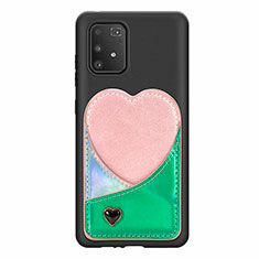 Funda Silicona Carcasa Ultrafina Goma con Magnetico S07D para Samsung Galaxy S10 Lite Verde