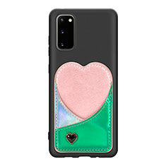 Funda Silicona Carcasa Ultrafina Goma con Magnetico S07D para Samsung Galaxy S20 5G Verde