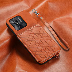 Funda Silicona Carcasa Ultrafina Goma con Magnetico S07D para Xiaomi Redmi 10 India Marron