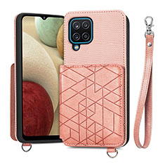 Funda Silicona Carcasa Ultrafina Goma con Magnetico S08D para Samsung Galaxy A12 5G Rosa