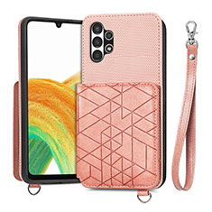 Funda Silicona Carcasa Ultrafina Goma con Magnetico S08D para Samsung Galaxy A13 4G Rosa