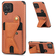 Funda Silicona Carcasa Ultrafina Goma con Magnetico S08D para Samsung Galaxy A22 4G Marron