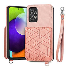 Funda Silicona Carcasa Ultrafina Goma con Magnetico S08D para Samsung Galaxy A52 4G Rosa