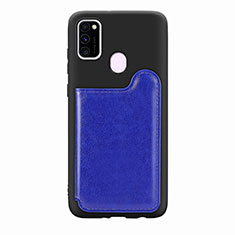 Funda Silicona Carcasa Ultrafina Goma con Magnetico S08D para Samsung Galaxy M30s Azul