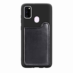 Funda Silicona Carcasa Ultrafina Goma con Magnetico S08D para Samsung Galaxy M30s Negro