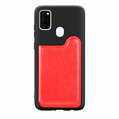 Funda Silicona Carcasa Ultrafina Goma con Magnetico S08D para Samsung Galaxy M30s Rojo