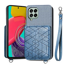 Funda Silicona Carcasa Ultrafina Goma con Magnetico S08D para Samsung Galaxy M53 5G Azul