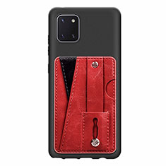 Funda Silicona Carcasa Ultrafina Goma con Magnetico S08D para Samsung Galaxy Note 10 Lite Rojo