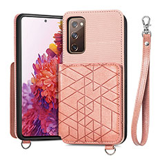 Funda Silicona Carcasa Ultrafina Goma con Magnetico S08D para Samsung Galaxy S20 Lite 5G Rosa