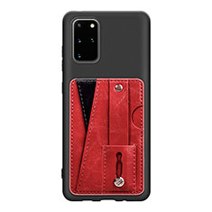 Funda Silicona Carcasa Ultrafina Goma con Magnetico S08D para Samsung Galaxy S20 Plus Rojo