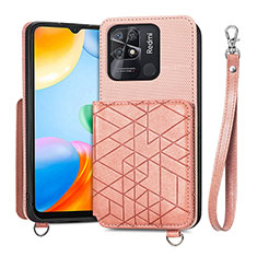 Funda Silicona Carcasa Ultrafina Goma con Magnetico S08D para Xiaomi Redmi 10 India Rosa