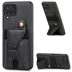 Funda Silicona Carcasa Ultrafina Goma con Magnetico S09D para Samsung Galaxy A12 5G Negro